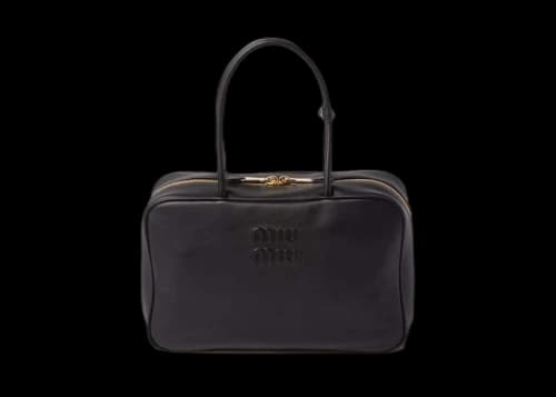 Miu Leather Beau Bag Black