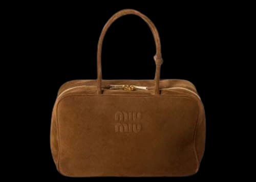Miu Suede Beau Bag Cacao