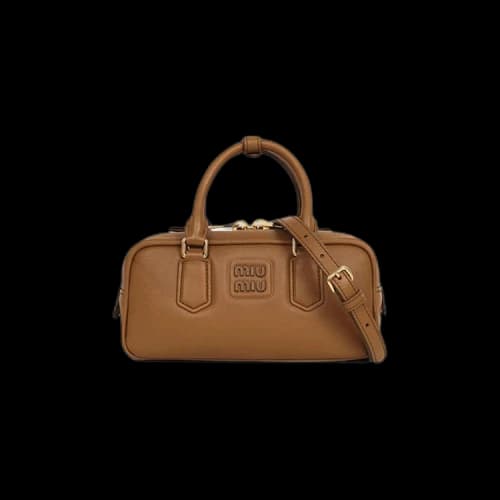 Miu Arcadie Top Handle Bag 'Cognac'