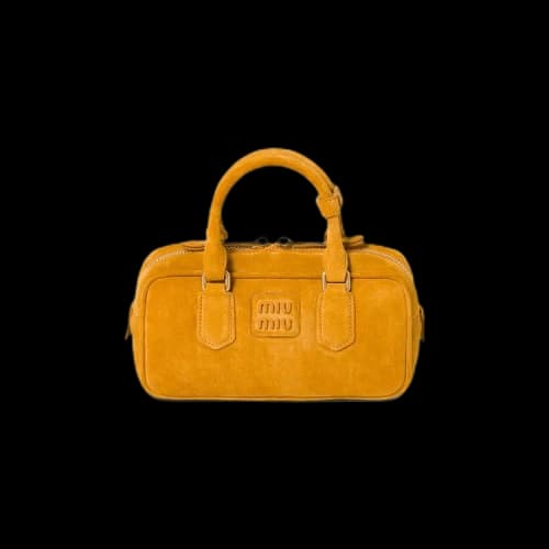 Miu Arcadie Matelassé Top-Handle Bag 'Whisky'