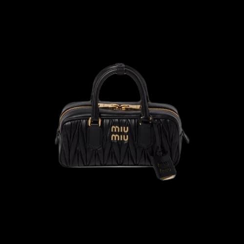 Miu Velluto Matelassé Bag 'Black'
