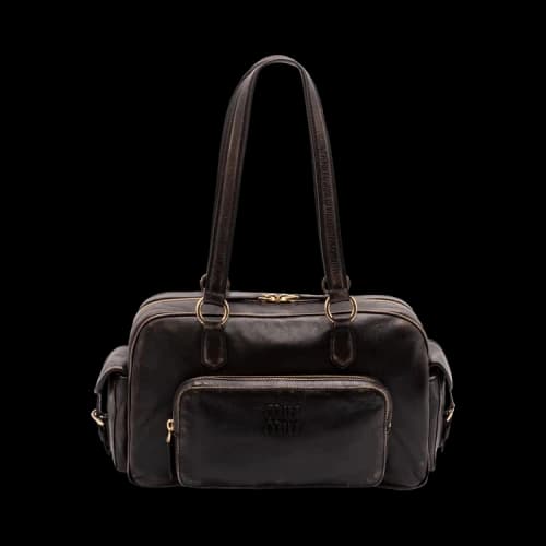 Miu Nappa Old Pocket Bauletto 'Caffe'