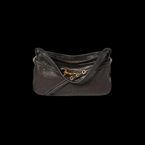 Miu Aventure Nappa Leather Bag 'Black'