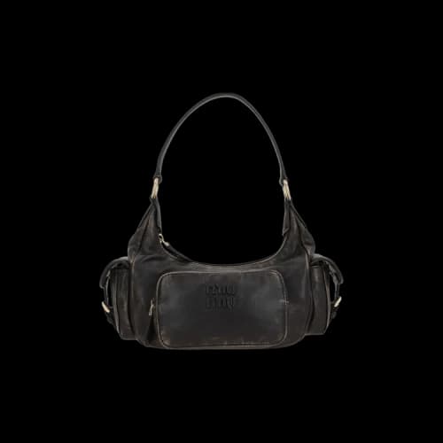 Miu Pocket Nappa Leather Bag 'Caffe'