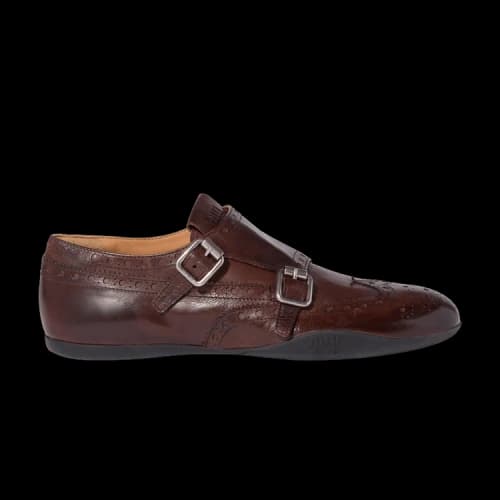 Miu Calf Leather Buckle Brogue 'Moro Brown' (Women's)