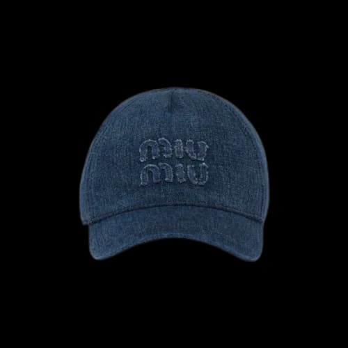 Miu Denim Baseball cap 'Navy'
