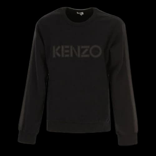 KENZO Logo Printing Solid Color Long Sleeves Black