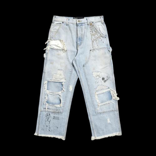 Paly Hollywood Busted Double Knee Jean 'Denim'