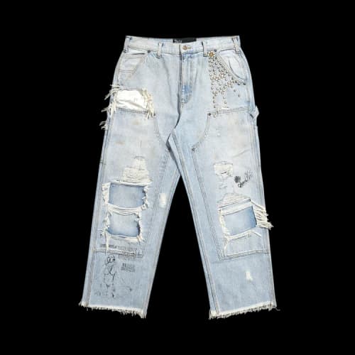 Paly Hollywood Busted Double Knee Jean 'Denim'