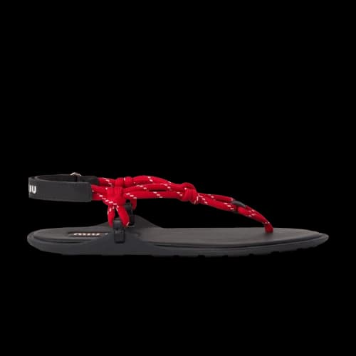 Miu Riviere Cord Leather Sandal 'Red' (Women's)