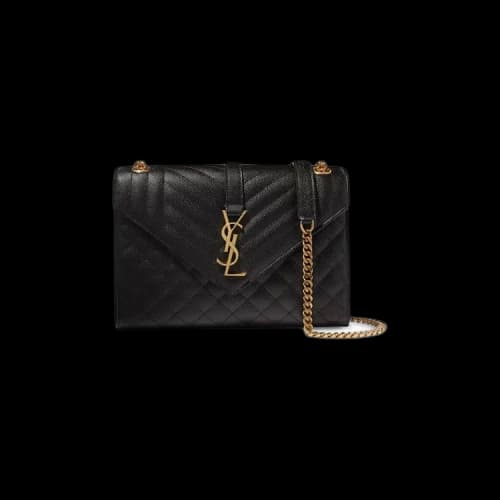 Saint Laurent Envelope Medium Bag 'Black/Trigalva'