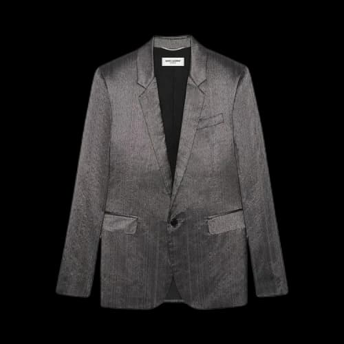 Saint Laurent Tailored Jacket 'Flamme Shantung'