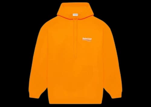 Balenciaga Political Campaign Medium Fit Hoodie Fluo Orange