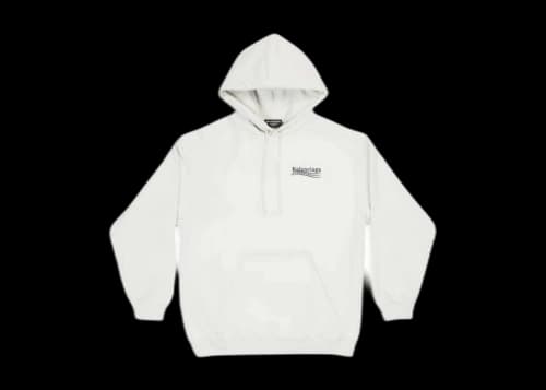 Balenciaga Political Campaign Hoodie White/Black/Blue
