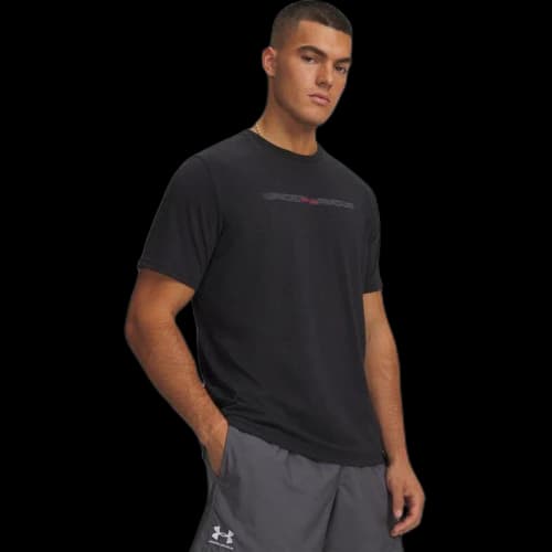Under Armour T Shirts Unisex Black Crew Neck Moderate Straight Fit