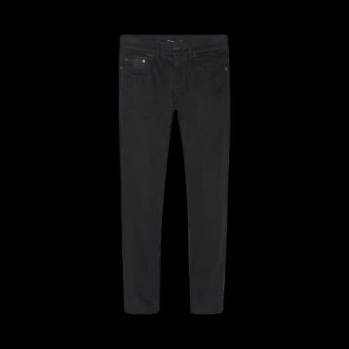 Saint Laurent Women's Cropped Skinny-Fit Denim Jeans Used Black