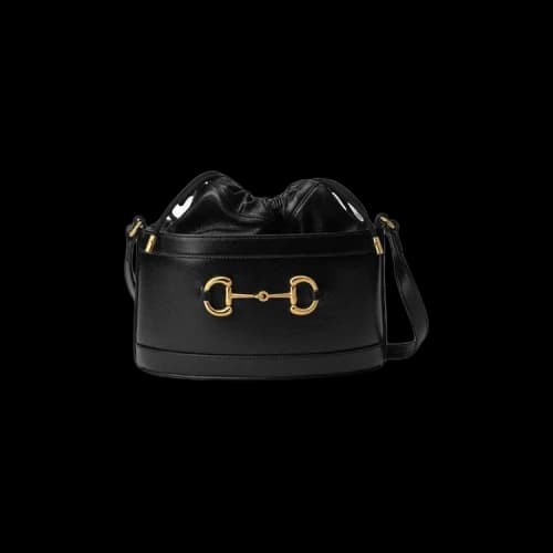 Gucci Horsebit 1955 Drawstring Bucket Bag 'Black'
