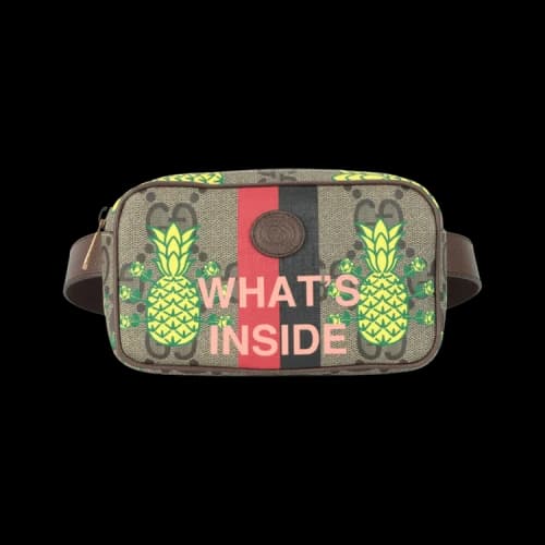Gucci Pineapple GG Supreme Belt Bag Brown