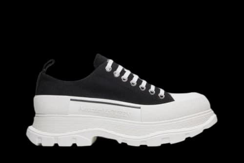Alexander McQueen Tread Slick Lace Up 'Black White'
