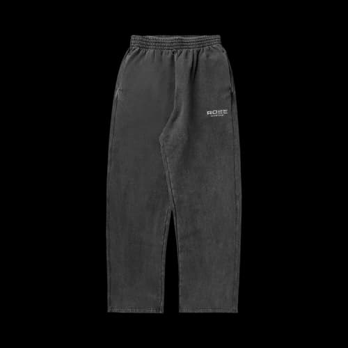Martine Rose Wide Leg Track Pant 'Black Washed/Rose'