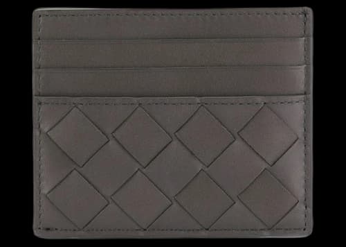 Bottega Veneta Intrecciato Weave Cardholder Black