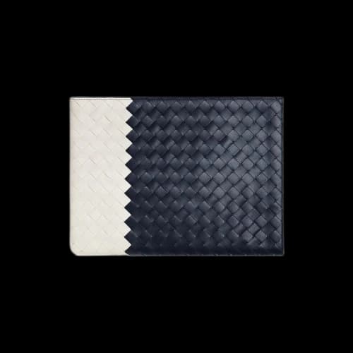 Bottega Veneta Intrecciato Half Zip Pouch 'Spa White'