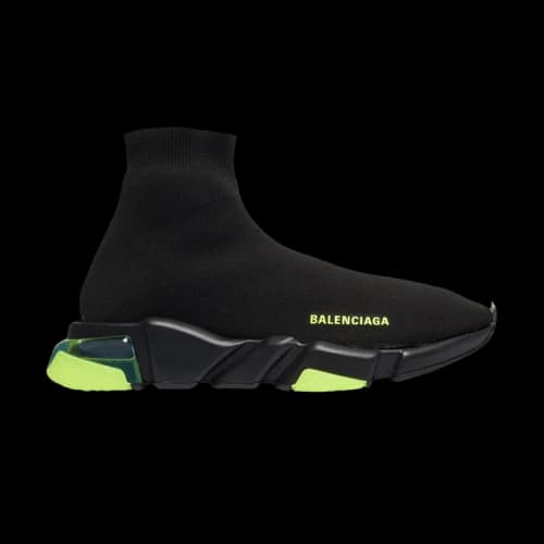 Balenciaga Speed Clear Sole Trainer 'Black Yellow Fluo' (Women's)