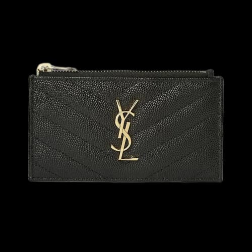 Saint Laurent Monogramme Zipped Card Case 'Black'