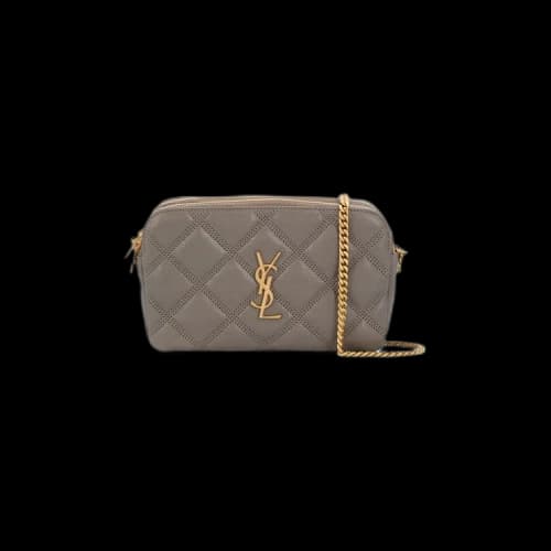 Saint Laurent Becky Double Zip Pouch 'Warm Taupe'