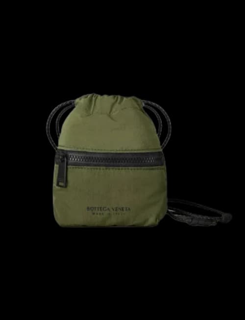 Bottega Veneta Lightweight Paper Nylon Multifunctional Storage Bag Green