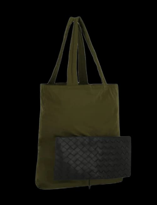 Bottega Veneta Nylon Tote Green/Black