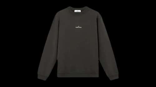 Stone Island Cotton Fleece 6100018 Sweatshirt Lead Grey
