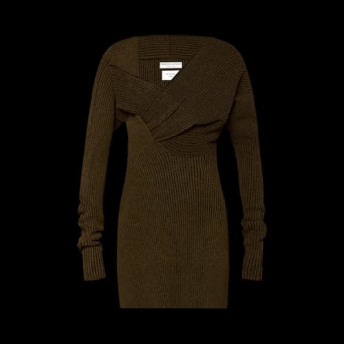 Bottega Veneta V-Neck Twist Knit Sweater 'Brown'