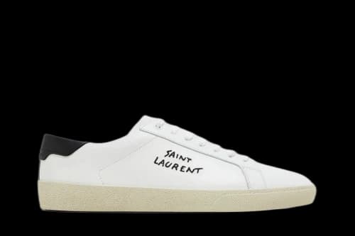 Saint Laurent SL-06 Court Leather 'White Black' 2023