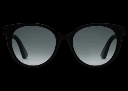 Gucci Round Frame Sunglasses Black/Green (610932 J0740 1031)