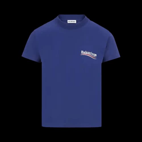 Balenciaga Political Campaign T-Shirt 'Pacific Blue/White'