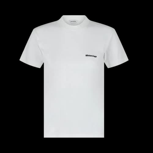 Balenciaga Embroidered Logo T-Shirt 'White/Black'