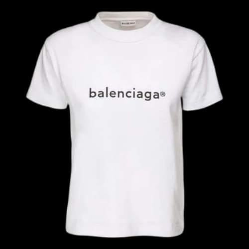 Balenciaga SS21 Casual Alphabet Logo Printing Large Short Sleeve White