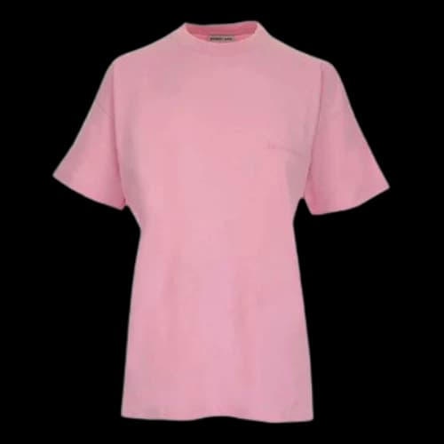 Balenciaga Alphabet Logo Printing Loose Short Sleeve Pink