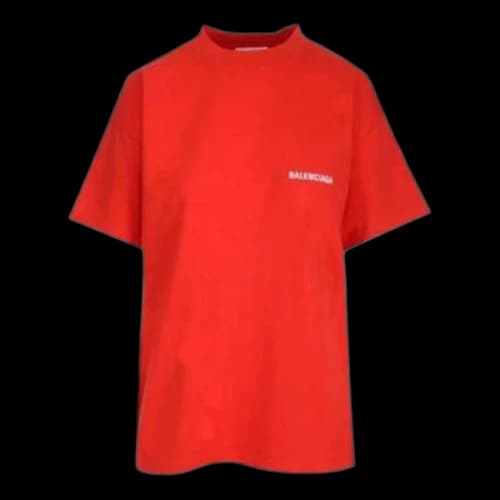Balenciaga Logo Regular Fit T-Shirt 'Bright Red'
