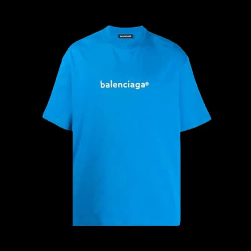 Balenciaga New Copyright Medium Fit T-shirt Blue/White