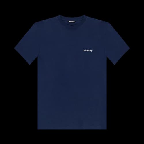 Balenciaga Corporate Logo Tee 'Nautical Blue/White'