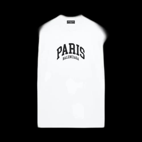 Balenciaga Cities Paris T-Shirt Medium Fit 'White'
