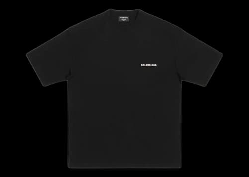 Balenciaga Logo Medium Fit T-shirt Black