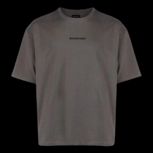 Balenciaga Embroidered-Logo Cotton T-shirt 'Grey'
