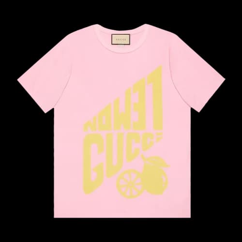 Gucci T-Shirt 'Sugar Pink/Yellow'