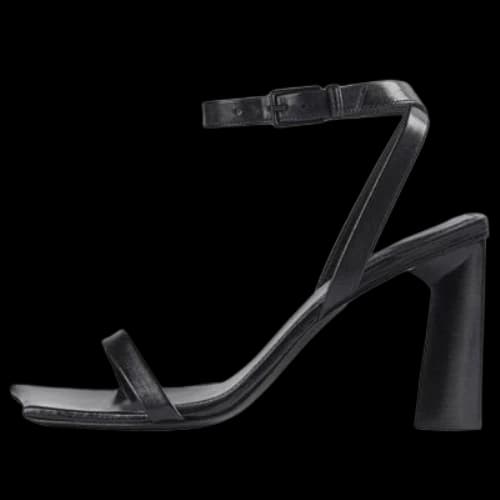 Balenciaga Moon Small Cowhide Straps High Heels Black Sandals (Women's)
