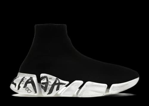 Balenciaga Speed 2.0 Graffiti Recycled Knit Black (Women's)