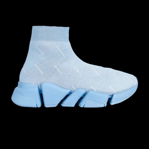 Balenciaga Speed 2.0 Sneaker 'Allover Logo - Soft Blue'