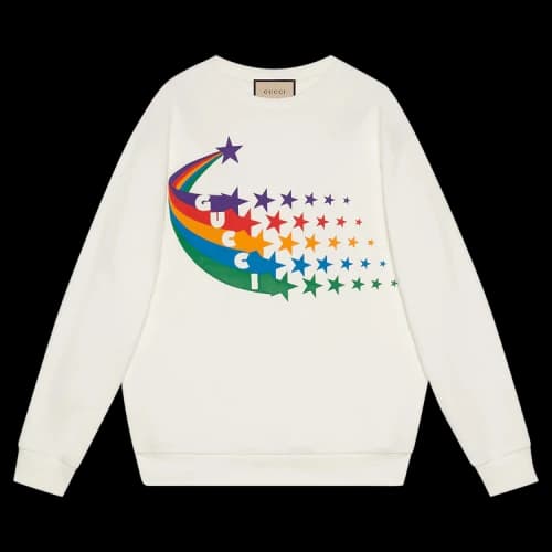 Gucci Shooting Star Print Cotton Sweatshirt 'Sunlight'